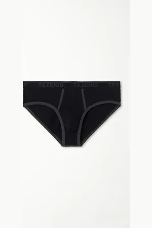 Tezenis Calzoncillos Algodón Orgánico Bordes Contraste Logo Hombre Tamaño XL