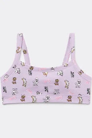Tezenis Brasier de Algodón Estampado Barbie Niña Chica Tamaño 10-11