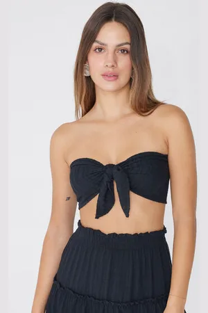Tezenis Top Muy Corto con Nudo de Tela con Efecto 3D Mujer Tamaño M