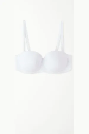 Tezenis Sujetador Bandeau con Relleno Ligero de Microfibra Reciclada Full Coverage Mujer Tamaño 4B