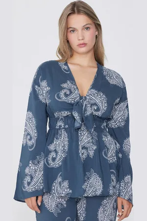 Tezenis Camiseta de Manga Larga Oversize con Nudo de Viscosa Mujer Tamaño S