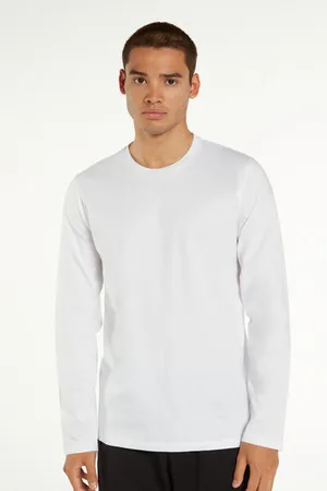 Tezenis Camiseta 100% algodón manga larga y cuello redondo hombre Hombre Tamaño XXL