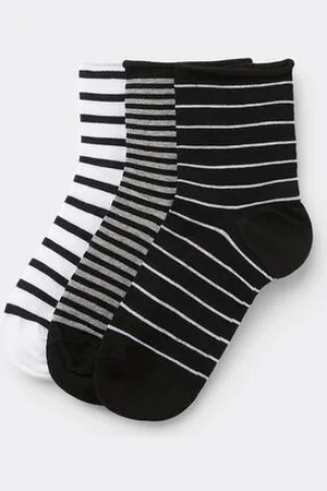 Tezenis 3 Pares Calcetines Cortos Algodón sin Borde Estampado Mujer Mujer Tamaño TU