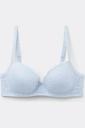 Tezenis Sujetador Balconette Con Relleno Ligero de Encaje Reciclado Wien Mujer Tamaño 4C