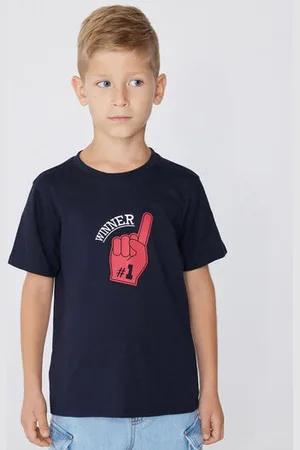 Tezenis Camiseta con Cuello Redondo de Algodón con Estampado Niño Tamaño 2-3