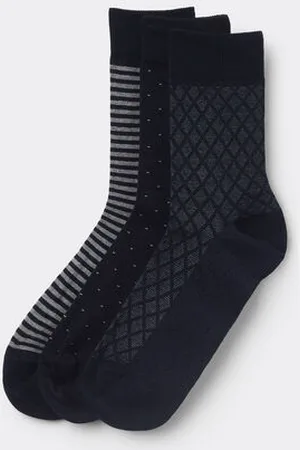 Tezenis 3 Pares Calcetines Cortos Algodón sin Borde Estampado Hombre Hombre Tamaño TU