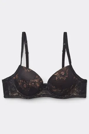 Tezenis Sujetador Balconette con Relleno Ligero Wien Noir Opulence Mujer Tamaño 2B