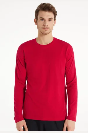 Tezenis Camiseta 100% algodón manga larga y cuello redondo hombre Hombre Tamaño M