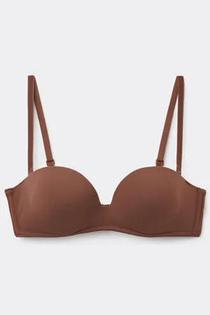 Tezenis Sujetador bandeau acolchado de microfibra reciclada de New York Mujer Tamaño 5B