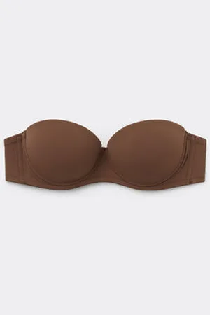 Tezenis Sujetador Bandeau Superrelleno Madrid de Microfibra Reciclada Mujer Tamaño 2B