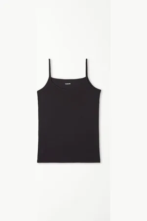 Tezenis Camiseta de Tirantes Finos con Escote Redondo de Algodón para Niña Chica Tamaño 4-5