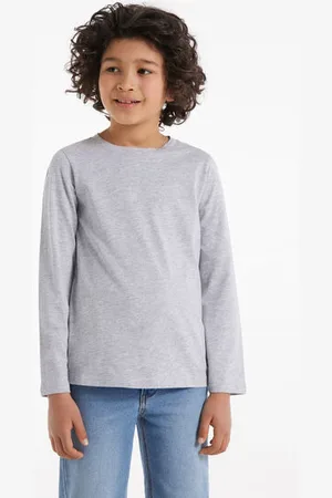 Tezenis Camiseta de manga larga básica unisex 100% algodón niños Unisex Tamaño 10-11