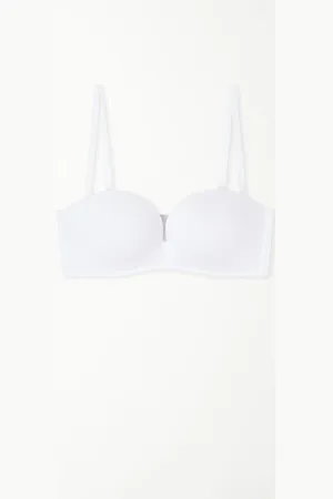 Tezenis Sujetador Bandeau Escotado con Relleno de Microfibra Reciclada Mujer Tamaño 3B
