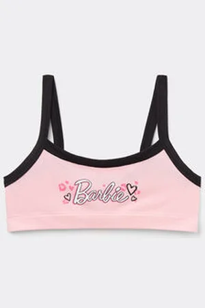 Tezenis Brasier de Algodón Estampado Barbie Niña Chica Tamaño 8-9