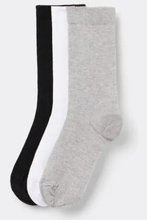 Tezenis 3 Pares Calcetines 3/4 Canalé Algodón Mujer Mujer Tamaño TU