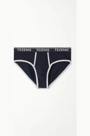 Tezenis Calzoncillos Algodón Orgánico Bordes Contraste Logo Hombre Tamaño XL