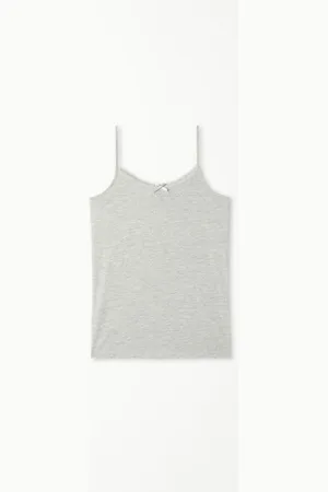 Tezenis Camiseta de Tirantes Finos con Escote Redondo de Algodón para Niña Chica Tamaño 4-5