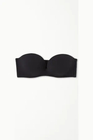 Tezenis Sujetador Bandeau Escotado con Relleno de Microfibra Reciclada Mujer Tamaño 1B