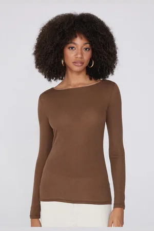Tezenis Camiseta con Cuello de Barco de Viscosa y Lana Merino Mujer Tamaño M