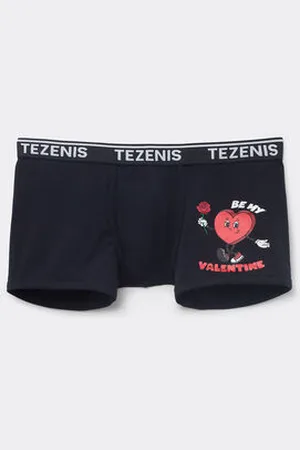 Tezenis Bóxer de Algodón Estampado con Bordes en Contraste con Logo Hombre Tamaño XL