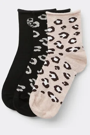 Tezenis 3 Pares Calcetines Cortos Algodón sin Borde Estampado Mujer Mujer Tamaño TU