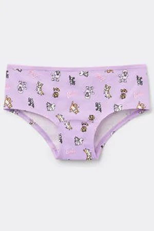 Tezenis Culotte de Algodón Estampado Barbie Niña Chica Tamaño 8-9