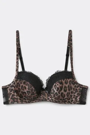 Tezenis Sujetador Balconette con Relleno Ligero Wien Lace Jungle Chic Mujer Tamaño 5B