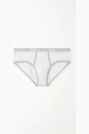 Tezenis Calzoncillos Algodón Orgánico Bordes Contraste Logo Hombre Tamaño XXL