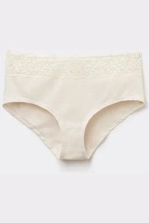 Tezenis Culotte de algodón y encaje reciclado Mujer Tamaño L