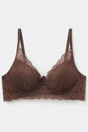 Tezenis Sujetador Super Push-Up de Encaje Reciclado Malibù Mujer Tamaño 4B