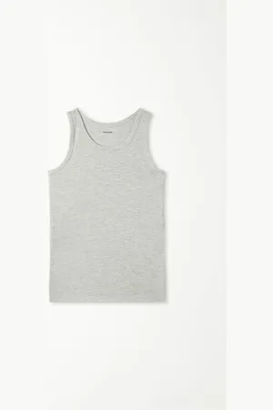 Tezenis Camiseta de tirantes anchos básica de algodón para niños unisex Unisex Tamaño 2-3