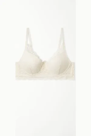 Tezenis Sujetador Super Push-Up de Encaje Reciclado Malibù Mujer Tamaño 4B