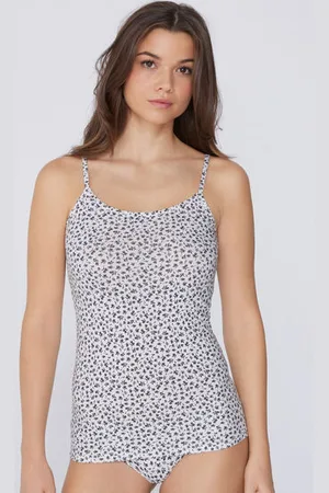 Tezenis Camiseta de Tirantes de Cuello Redondo en Algodón Elástico Mujer Tamaño XL