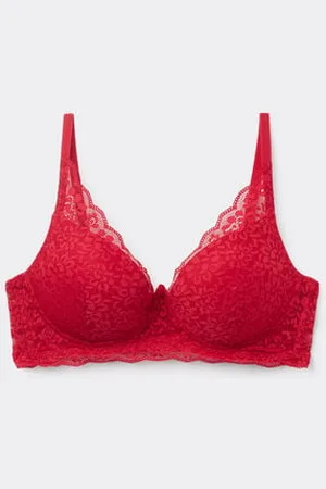 Tezenis Sujetador Super Push-Up de Encaje Reciclado Malibù Mujer Tamaño 2C