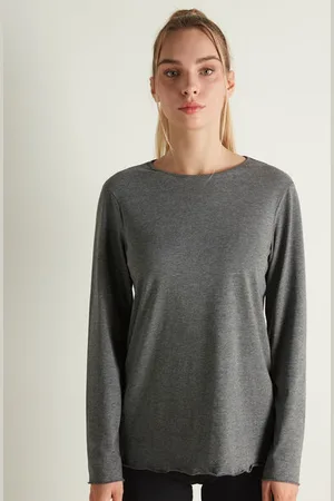 Tezenis Camiseta Algodón Manga Larga Punto de Muñeca Mujer Tamaño S