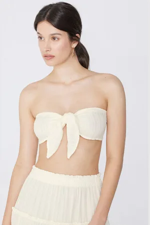 Tezenis Top Muy Corto con Nudo de Tela con Efecto 3D Mujer Tamaño S