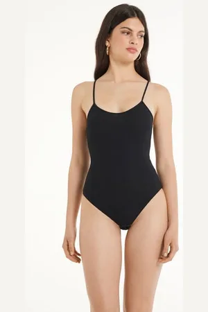 Tezenis Body con Tirantes Finos de Canalé de Algodón Mujer Tamaño S