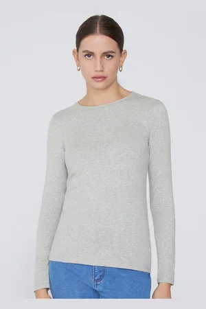 Tezenis Camiseta Manga Larga Cuello Redondo Algodón Elástico Mujer Tamaño XL