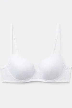 Tezenis Sujetador Balconette Con Relleno Ligero de Encaje Reciclado Wien Mujer Tamaño 2C