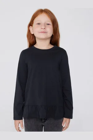 Tezenis Camiseta Manga Larga Algodón con Volante Chica Tamaño 6-7