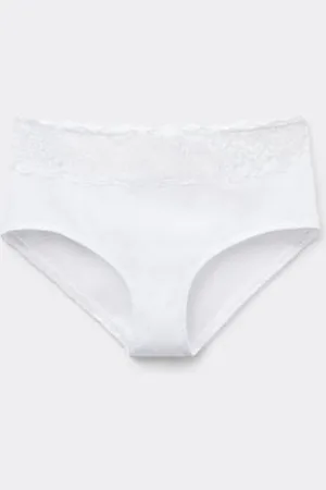 Tezenis Culotte de algodón y encaje reciclado Mujer Tamaño M
