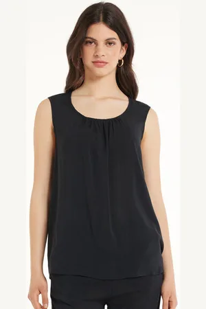 Tezenis Camiseta de Tirantes Anchos de Tela de Viscosa Mujer Tamaño L