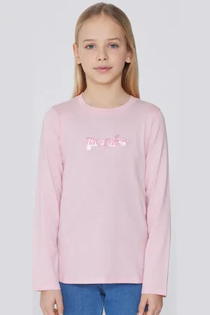 Tezenis Camiseta Manga Larga Algodón con Estampado para Niña Chica Tamaño 4-5