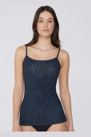 Tezenis Camiseta de Tirantes de Cuello Redondo en Algodón Elástico Mujer Tamaño L