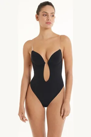 Tezenis Body Push-Up con Relleno con Tirantes de Silicona de Microfibra Reciclada Mujer Tamaño 1B