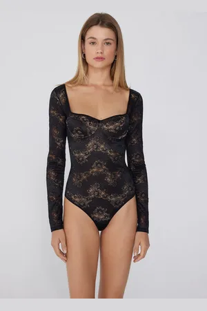 Tezenis Body Balconette de Manga Larga Noir Opulence Mujer Tamaño 3B