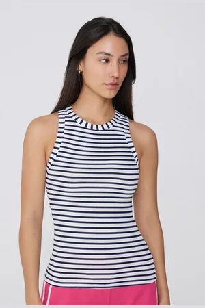 Tezenis Camiseta de Tirantes con Espalda Nadadora de Canalé de Algodón Mujer Tamaño M