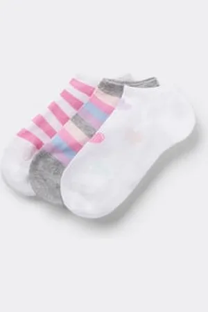 Tezenis 3 Pares Calcetines Tobilleros Algodón Estampado Niña Chica Tamaño 25-27
