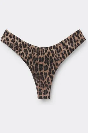 Tezenis Braguita Bikini Brasileña Con Cintura Alta Bright Leopard Mujer Tamaño M
