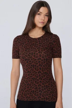 Tezenis Camiseta de Algodón Elástico Estampado con Cuello Redondo Mujer Tamaño L